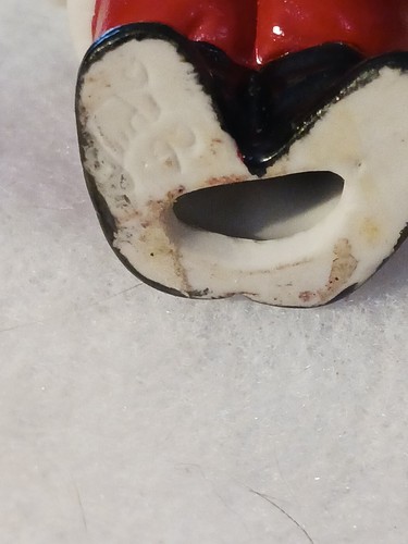 2 VINTAGE 90er WEIHNACHTSMANN FIGUREN/ORNAMENTE - EINE HÄLT BAUM/EINE HÄLT SPIELZEUGTASCHE - Bild 11 von 20