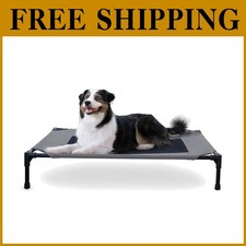 Breathable Raised Dog Bed for Large Dogs - Gray