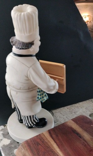 Rare Vintage 1998 Tracy Flickinger Chef Blackboard Figurine/Statue Mud Pie 15" - Picture 5 of 9