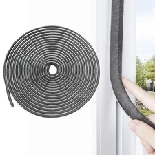 33 Ft Brush Weather Stripping Door Window Seal Strip, Self Adhesive Seal Stri...