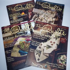 Lot of 4 Primitive Quilts and Projects Magazines 2014-2015 Complete Uncut