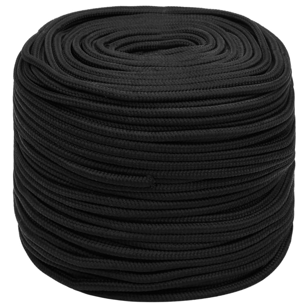 Corda Multiuso 6mm 500m Nera - Nautica, Giardinaggio e Fai-da-te