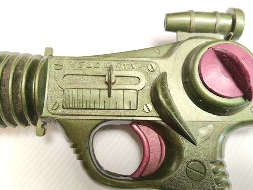 Juguete espacial escaso de colección de rayos atómicos años 50 juguete espacial Tudor Rose Inglaterra -AF - Imagen 10 de 11