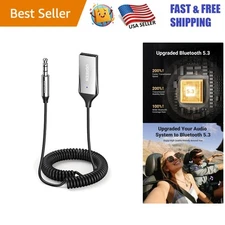 Durable 3.5mm Bluetooth Receiver - Hands-Free Calling & Multi-Device Pairing