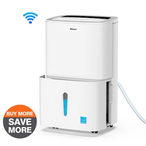 150 Pt. 7,000 Sq. Ft. Portable Dehumidifier In White With Built In Pump, Dual Fi