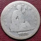 1869 Seated Liberty Quarter 25c Circulated #96093