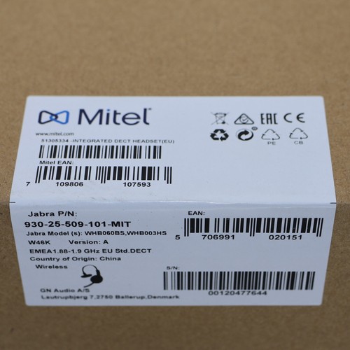 Mitel Auriculares DECT Integrados para Mitel Serie 6900 51305334 Jabra Mono EMBALAJE ORIGINAL - Imagen 5 de 5