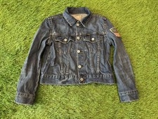 Polo Ralph Lauren 1967 Blue Denim Button Jacket USA Flag Patch Youth Size 7