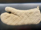 Pampered Chef Cream Oven Mitt Retired Vintage Cotton Knit Terry Cloth