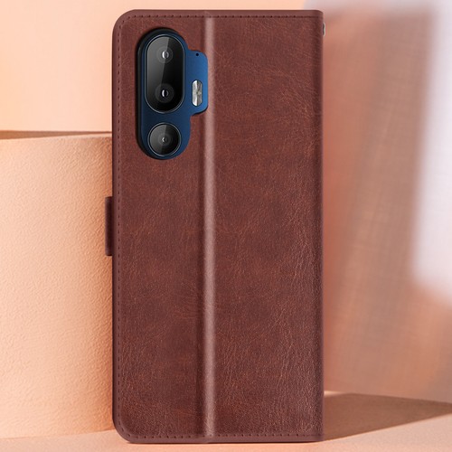 Avizar Case for HTC U24 Pro Clap Wallet and Video Holder Brown, Brown - Picture 5 of 5