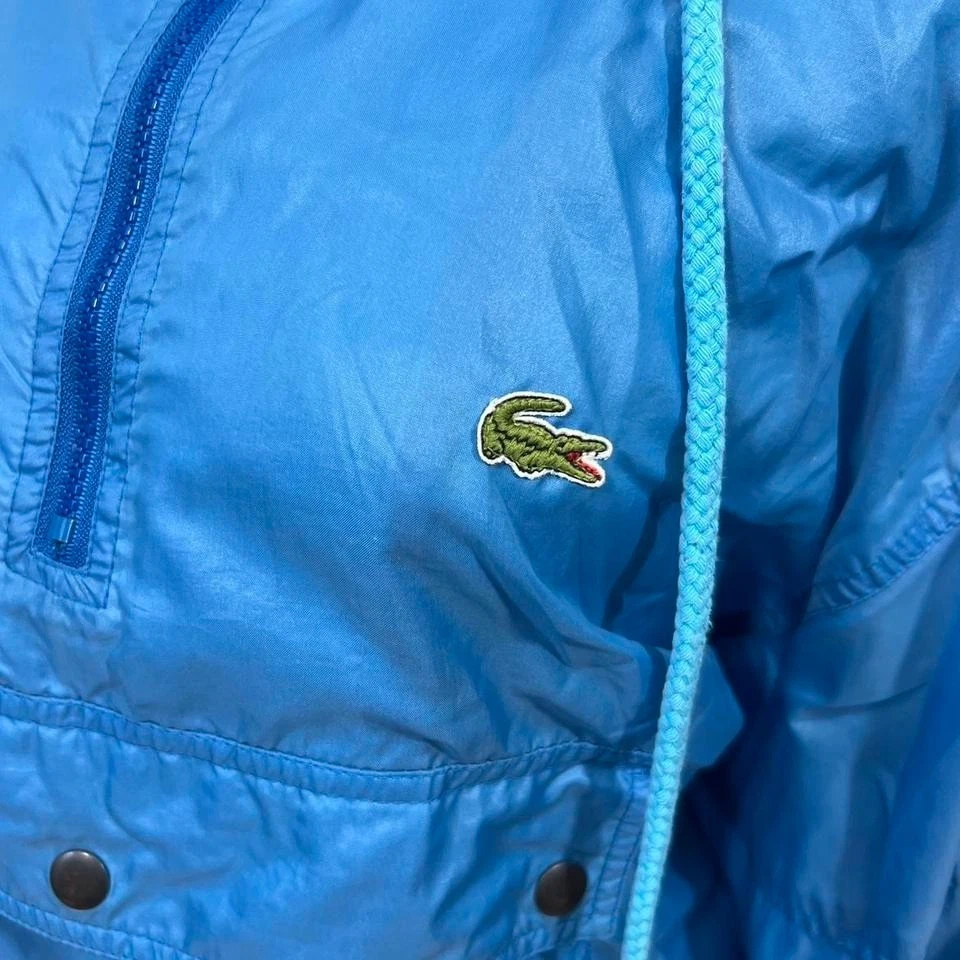 Chaqueta cortavientos vintage Izod Lacoste suéter azul nailon manga larga L Foto 2 de 4
