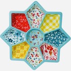 Pioneer Woman Patchwork Melamine Divided Star Big Snack Serving Tray 17” New