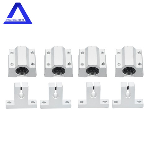Guía deslizante de eje de riel de movimiento lineal de 8 × 600 mm 2 piezas con 4 rodamientos SCS8UU y riel SK8 - Imagen 9 de 12
