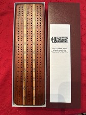Clavijas y cartas de juego vintage para tablero de cuna con incrustaciones de flecha de madera Heartwood Creations