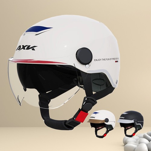 Weiß/schwarz Jethelm Quadhelm 3C helm Sonnenschutz Universal Motorradhelm - Bild 2 von 7