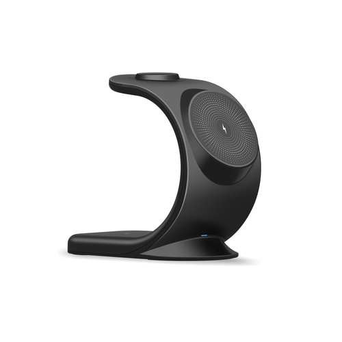 Station de charge magnétique sans fil pour iPhone, Apple Watch et AirPods - Noir - Photo 4 sur 8