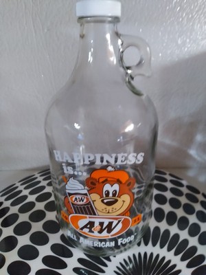 2021 Happiness Is A & W Root Beer Jug Soda Bottle With Cap