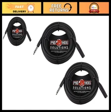 1/4" TRSF to 1/4" TRSM Headphone Extension Cable 25ft - 2-Pack, Durable Audio Co