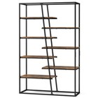 71" Tall Bookshelf w/Heavy-duty Metal Frame 7-Tier Industrial Etagere Bookcase