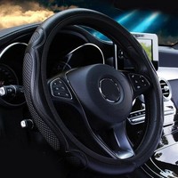15 Universal Car Steering Wheel Cover Anti Slip PU Leather Comfortable 38cm X