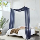 Sage Green Bed Canopy Curtains 55 x 216 Inch Extra Long Voile Scarf for Bedroom