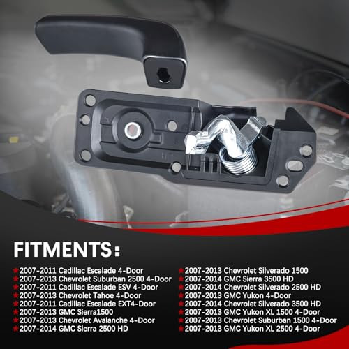 Interior Door Handle Kit Front Left Driver Side for 2007-2014 Chevy Silverado - Picture 3 of 7