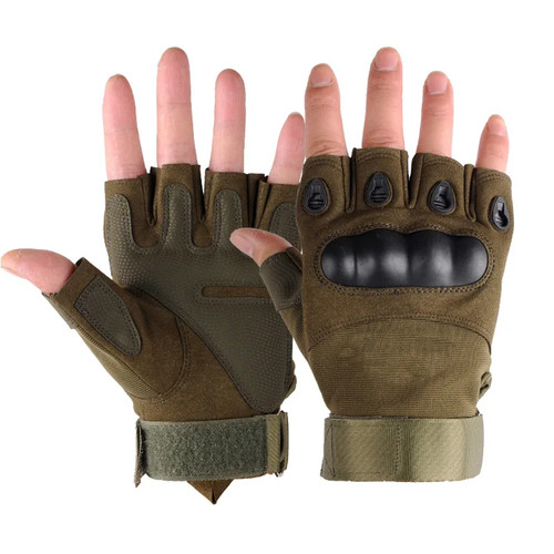 Tactical Hard Knuckle Halbfinger Handschuhe Herren Kampf Jagd Schießen Paintball - Bild 16 von 29