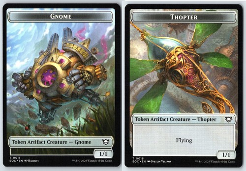 Juego de 16 fichas de doble cara MTG Commander Edge of Eterneties + fichas de tarjeta perforada - Imagen 4 de 18