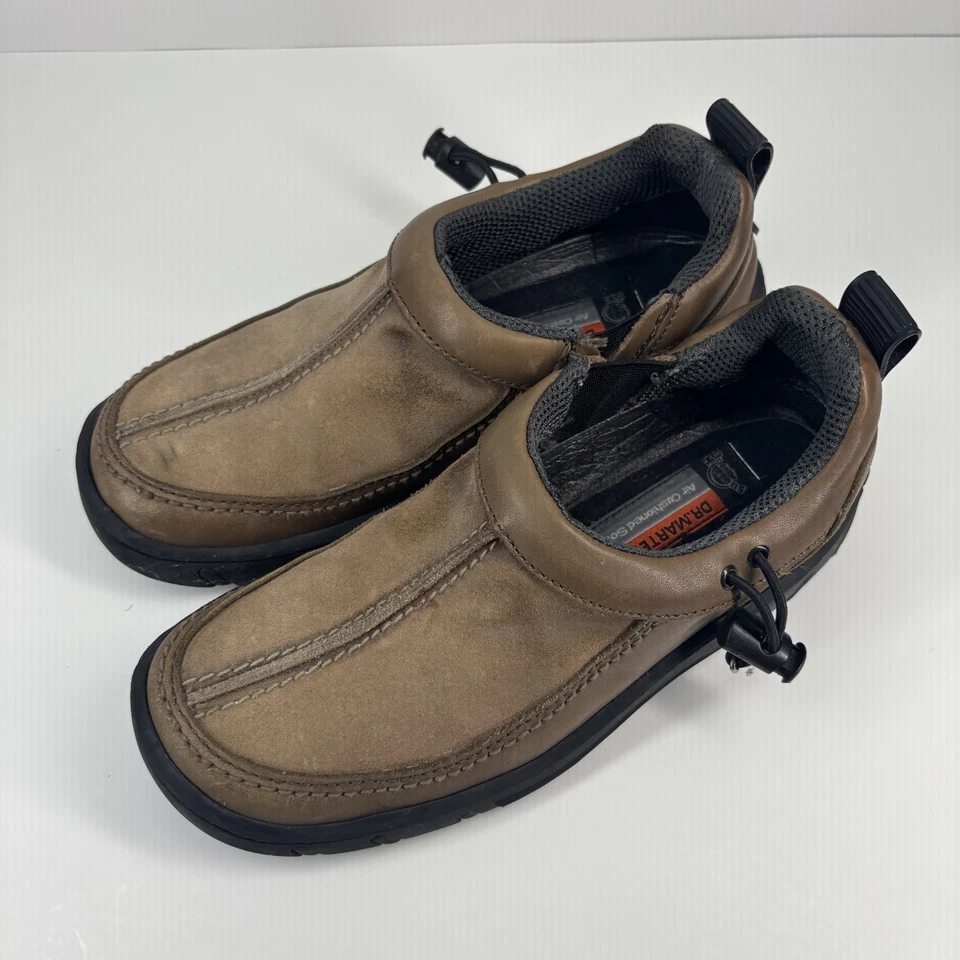 Мужские винтажные коричневые кожаные повседневные туфли без застежек Dr. Martens размер США 6/Великобритания 5 - Изображение 2 из 4