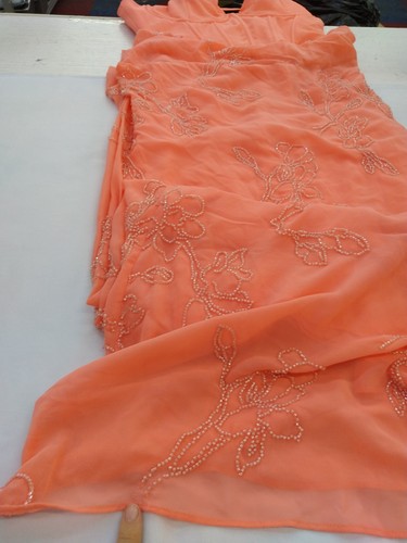 HOUSE OF CB 'Carmella' Coral Hand Beaded Maxi Dress M 10/12 PLUS CUP 4229 - Picture 7 of 11