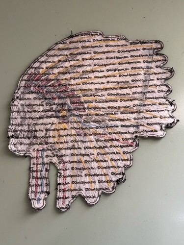 10" Skull Headdress Native American Indian Biker Vest Jacket Back Patch Rider MC - Bild 5 von 6