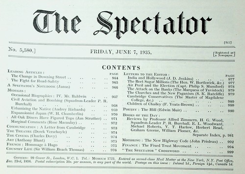 15 x Original copies THE SPECTATOR Magazine 1935 politics culture history - Picture 6 of 15