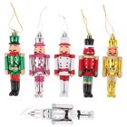 6pcs Mini Nutcracker Ornaments: 5" Hand-Painted Soldier Tree Hanging
