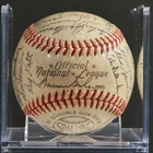1955 New York Giants Team-Signed Baseball / BAS EC87603 / Mays Irvin Durocher