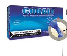 *1,000-Gloves* Microflex Cobalt Powder-Free Nitrile Examination Small N191