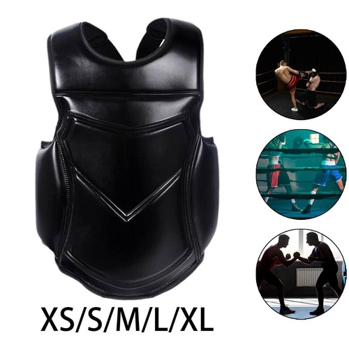 Boxing Body Protector Muay Thai Workout Heavy Punching Karate Chest Guard - Picture 1 of 36