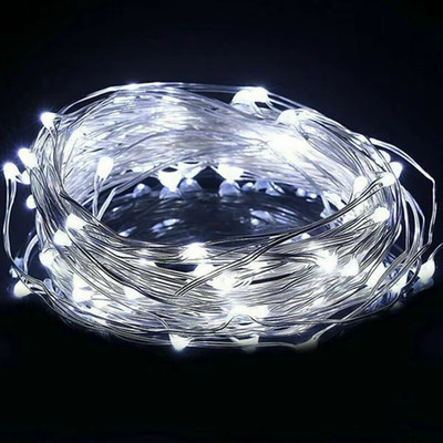 10/200 Lichterkette LED Batterie Micro Reisdraht Kupfer Party Geburtstag