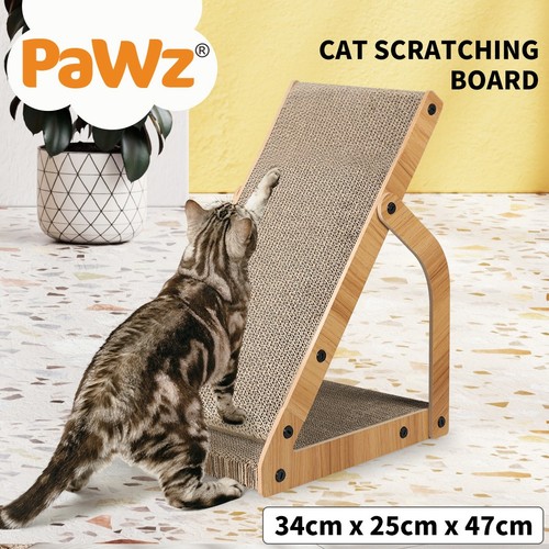 Pawz Cat Scratcher Scratching Board Corrugated Cardboard Scratch Bed Toy Pad Mat - Picture 3 of 12