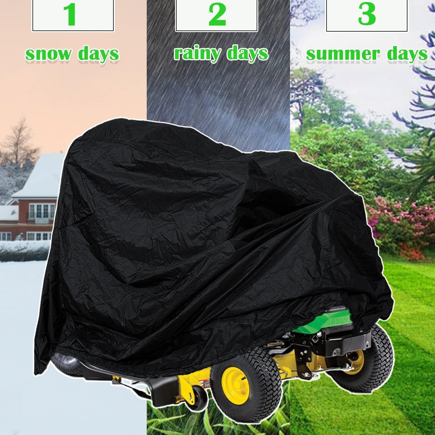LP93647 Deluxe Riding Mower Cover Waterproof for John Deere X300-X700 Series