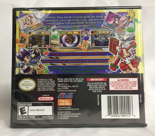 NUEVO sellado ONTAMARAMA Nintendo DS NDS Atlus RHYTHM ACTION Anime 3DS Nuevo - Imagen 2 de 2