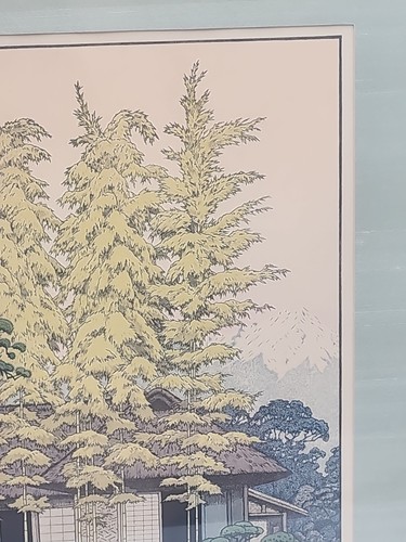 Toshi Yoshida Woodblock Print Bamboo Of The Friendly Garden Signed 16"x31" - Bild 5 von 24