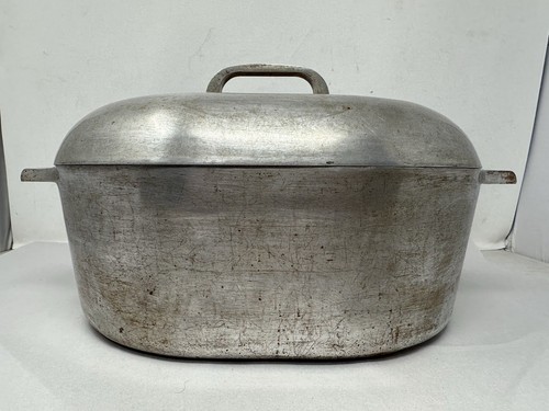 Vtg. WAGNER WARE Sidney O Magnalite 8 Qt 4265 P Oval Roaster w/ Lid - 第 6/8 張圖片