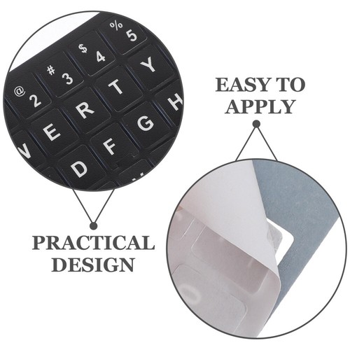 4 Pieces Tastaturaufkleber Sprachaufkleber Für Die Tastaturbeschriftungen - Bild 8 von 12