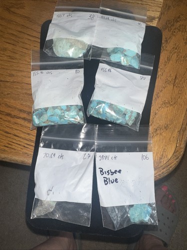 Lot of Old Stock Kingman, AZ Turquoise Rough Bisbee Arizona 670 Carats Roughly - Picture 8 of 8