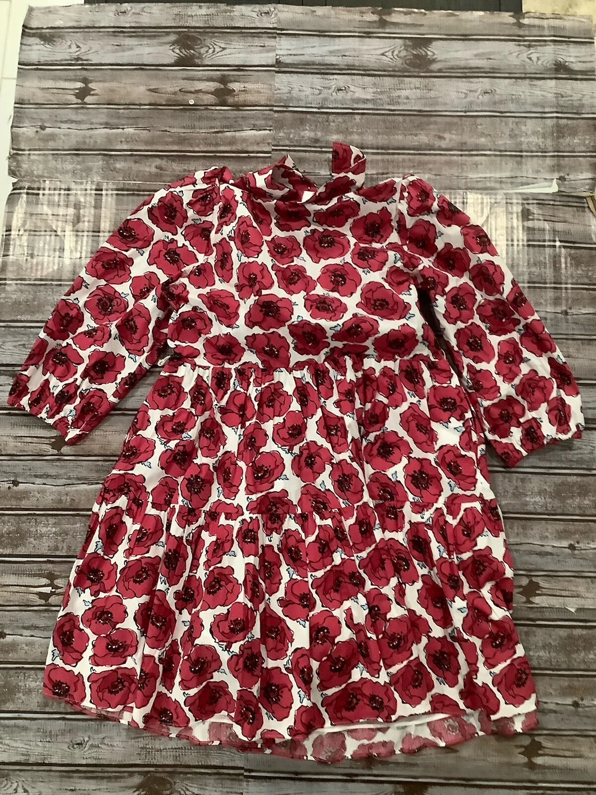 KATE SPADE Poppy Toss camicia abito con cintura TAGLIA S nuovo con etichette