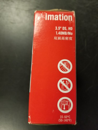 Imation black Diskettes 2HD MAC Formatted box of 10 never used sealed box 1.40mb - Picture 2 of 9