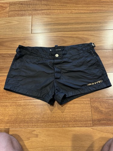 DSQUARED2 Men’s Swim Briefs Trunks Made In Italy Black Size 44 Us30 Shorts - Picture 2 of 9