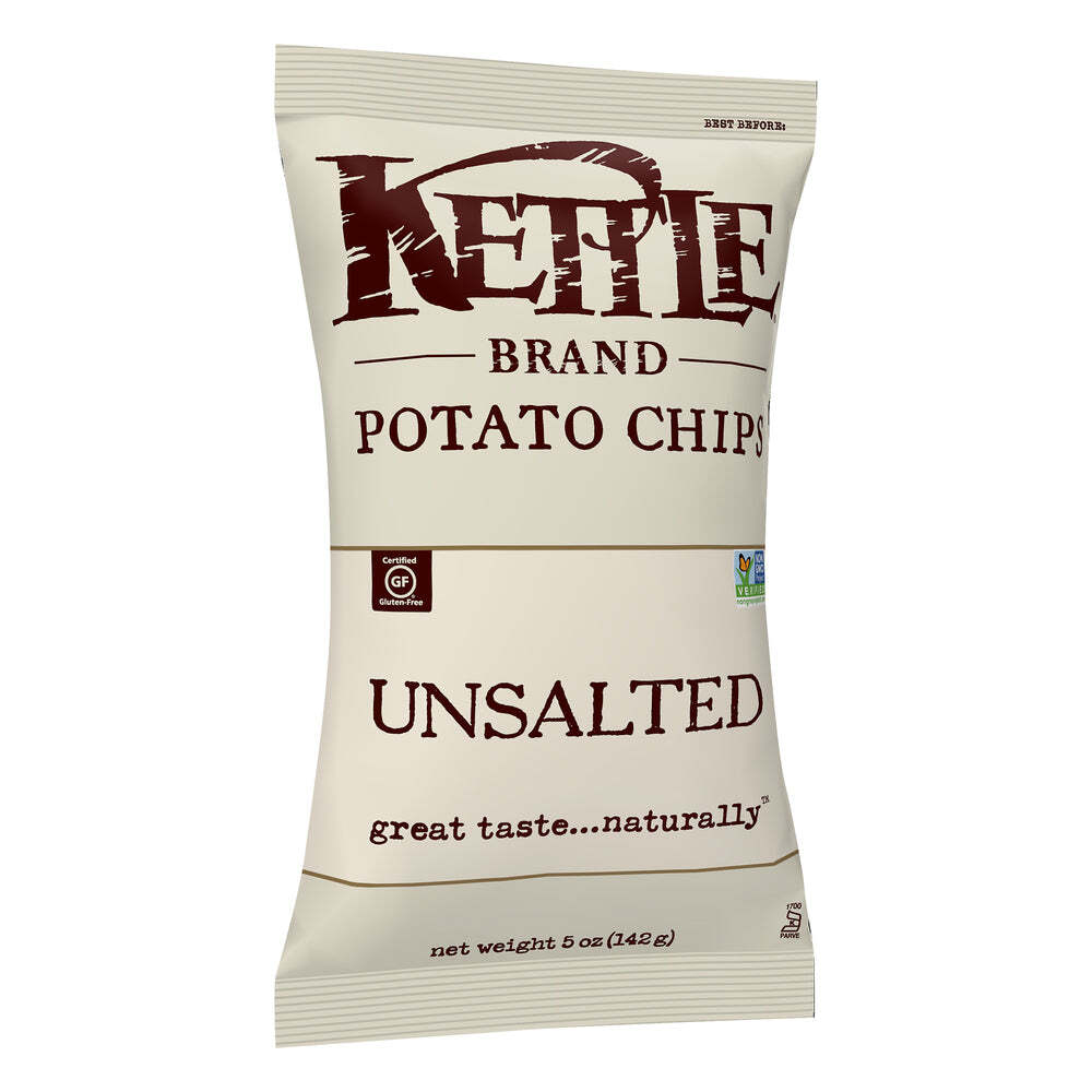 Картофельные чипсы марки Kettle, несоленые, 5 унций