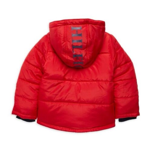 TOMMY HILFIGER Little Boy's Logo Colorblock Hooded Puffer Jacket NWT 18 months - Picture 2 of 7