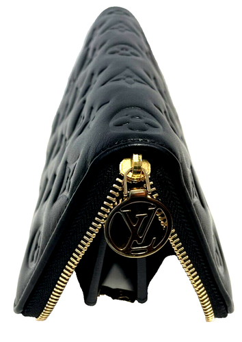 LOUIS VUITTON Portafoglio Zippy Lungo Pelle di Agnello/Monogramma Goffrato M81510 Unisex Nero - Foto 6 di 10